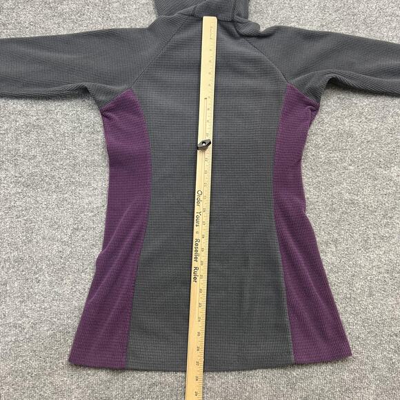 Melanzana Pullover Hoodie Dress Womens Small Gray Purple MicroGrid Outdoor - Picture 4 of 7